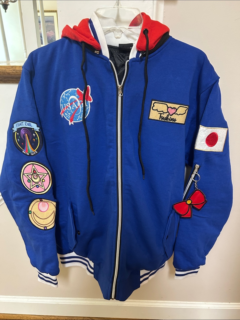TKS Apparel M Like New RARE Kigu Stop Sailor Moon Space Senshi Bomber Jacket